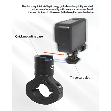 For Gopro12 Kameraer 360 Rotasjon Rask Demontering Metall Styrepipe Klemme Rask Installasjon F([HK])