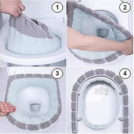 Toiletbrætvarmer Betræk Pakke med 3 Vaskbare Betrækspuder