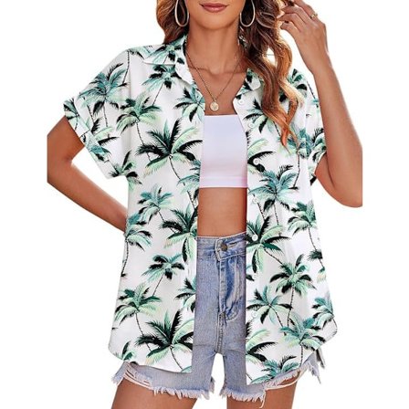 Kvinders Hawaii Skjorter, Kortærmet
