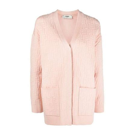 Fendi Cardigan Pink, Dame Cardigans, Størrelse: S