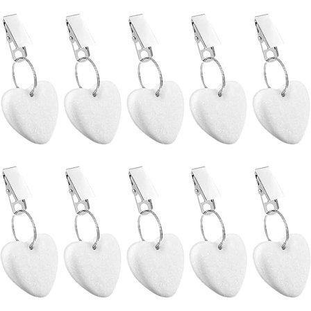 10 st Dukvikter Hängare, Hjärtformade Dukklämmor, Dekorativa Dukvikter i Marmor för Utomhusbruk, Lämpliga för Utomhusbruk