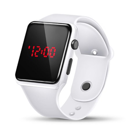 Børneure til piger og drenge, digitale LED-ure, vandtætte, lyseblå, én størrelse