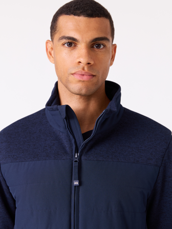 MATCH - Gaston jakke - Jean Paul - Str. L - Herre - Gensere & Cardigans - Blå - 100% polyester - resirkulert