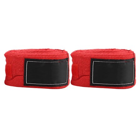 2 st 5M Boxningslindor i Bomull Träningsbandage Röd