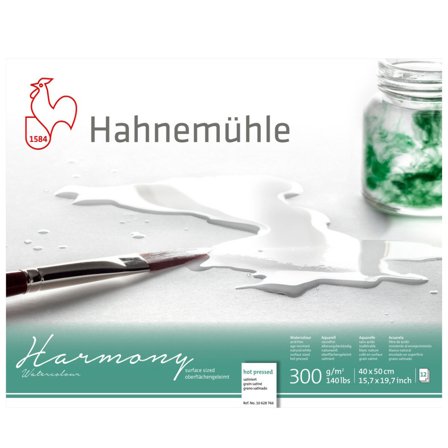 Hahnemühle Akvarellpapper Harmony 300 g Hot Pressed 40 x 50 cm