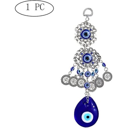Blå Onda Ögat Heminredning 1 St Turkiskt Öga Väggdekoration Onda Ögat För Sovrum Ornament Amulet Present Skydd Välsignelse Present