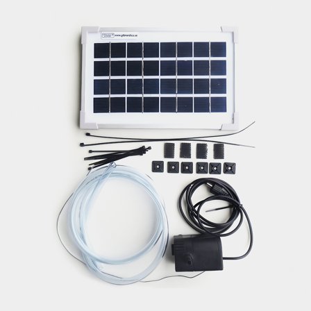 Lænsepumpe Solcelle - Nedsænkelig solcelledrevet lænsepumpe GLB Nordica SL 35 generation 2, 60 GPH (4 liter / minut), automatisk driftstart, med 