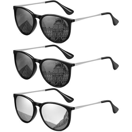 Solbriller Dame Herre Vintage Polariserte Retro Solbriller Dame Solbriller Runde Klassisk UV-beskyttelse