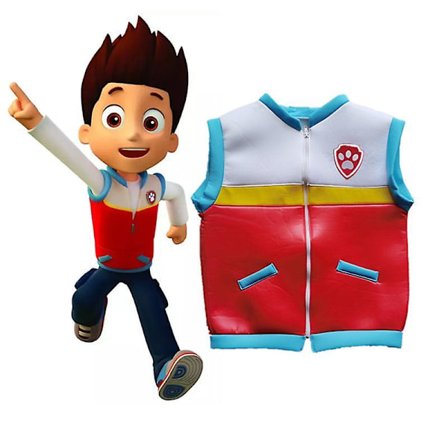 Paws Patrol Emblem Cosplay Costume For Boys Kids Ryder Vest