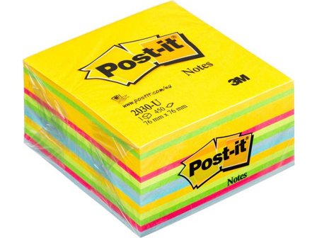 Post-it Notes kub 76x76 450bl u.colours - Lyreco - Kontorsmaterial - Notes och Post-It - Notes - Kuber