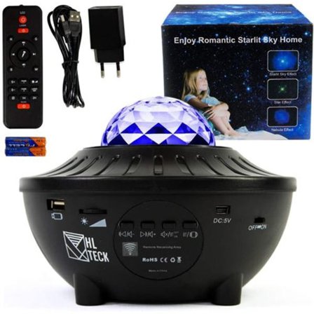 LED Canvas Projektor Dingfly Bluetooth Nattlampa Snurrande 10