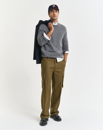 GANT Herren Relaxed Fit Cargohose aus Wollmix (42)