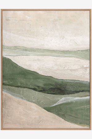 Malerifabrikken - Design Maalaus / Green Field / 90x120 Cm / Tammikehys - Vihreä - Taulut - 90X120 - - Homeroom