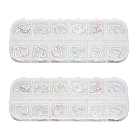 2 laatikkoa Nail Art Strassikivet Ketjut Monitoimi 12 väriä Metallinen kynsiketju koristelu kynsihoitolaan Etusivulle