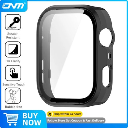 Glass+Case kompatibel Huawei Watch Fit 4/4 Pro Härdat Glas Skärmskydd & Hård PC Skyddande Stötfångare kompatibel Huawei Fit4 Tillbehör