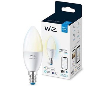 WIZ Wi-Fi BLE TW/4.6W C37 927-65 E14 12/1PF - Smart LED kronljus med E14 sockel och justerbart ljus