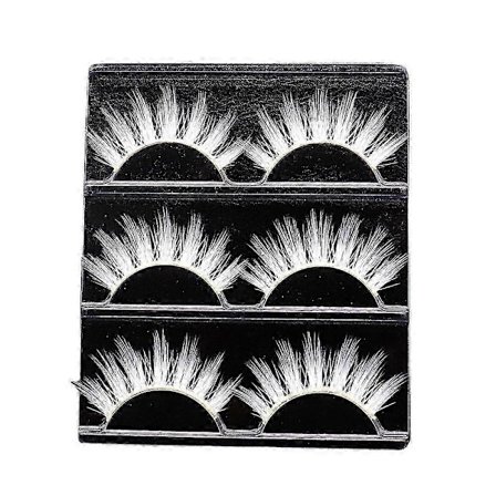 Hvide Kunstige Øjenvipper Tykke Naturlige Hvide Vipper Walkbee A-F