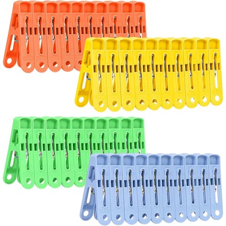 120 stk. tøjklemmer, tøjklemmer til tørresnor, stærke, stærkt greb, plastik tøjklemmer til tørresnor (4 farver)