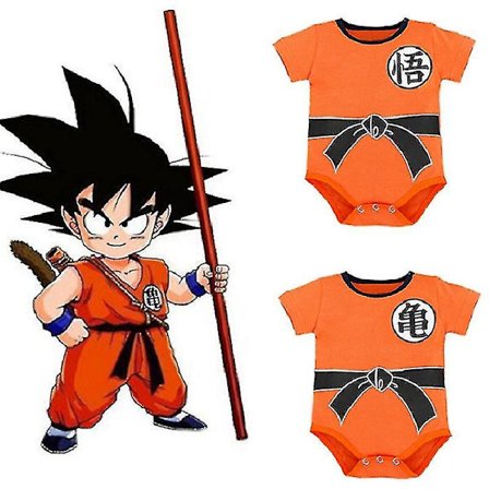 Son Goku Antrekk Sommer Baby Nyfødt Baby Gutt Jente Romper Bodysuit Jumpsuit Solantrekk Tegneserieklær