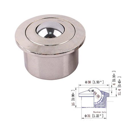 Kuglehjul mini drejelige hjul 4 4