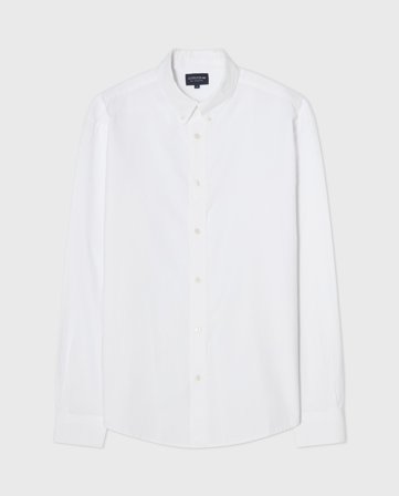 Lexington Supima Oxford skjorta med Button Down-krage, vit