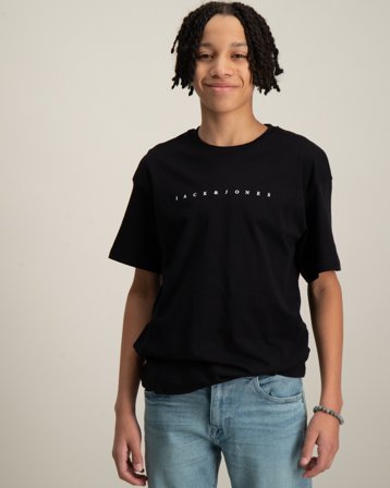 Jack & Jones JJESTAR JJ TEE SS JNR Svart T-skjorter Gutt - Kids Brand Store
