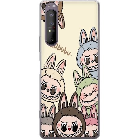 Kompatibelt Mobilskal till Sony Sony Xperia 1 II Monster kanindocka med blomsterkrans vinylfigur