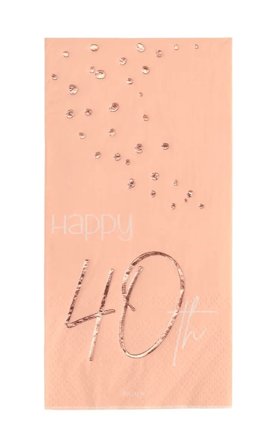 Servetit Elegant 40 vuotta pinkki 33 x 33 cm 10-pack