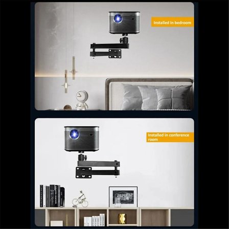 Sammenleggbart projektorfeste for vegg, universelt justerbart takveggprojektorfeste, projektorer Br