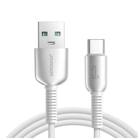 Joyroom S-A51 Cutting-Edge Series 3A USB-A - USB-C kaapeli 1,2m - vaaleanharmaa