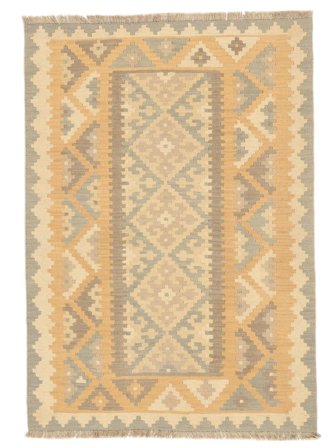 Hell Nomad Kelim Teppich Handgewebt 124X176 Orange/Beige Persien