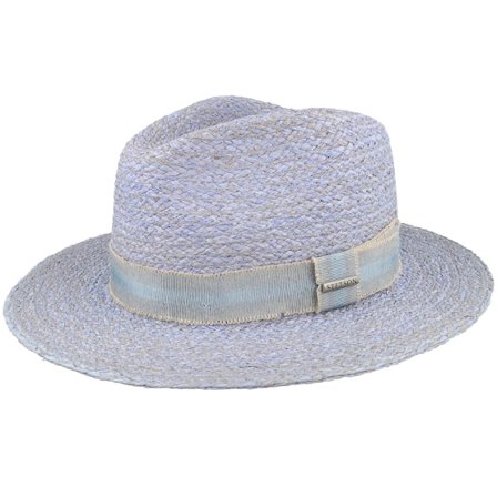 Stetson - Blauw traveler Hoed - Raffia Blue Traveller @ Hatstore