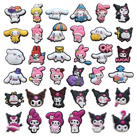 Le Sanrio 37 st Shoe Charms, Crocs Charms Crocs Tillbehör för Flickor Pojkar, Shoe Charms Tillbehör Crocs Dekoration Armband Fest Dekorationer Birt