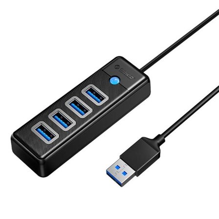 Orico Hub USB til 4x USB 3.0, 5 Gbps, 0,15 m (svart)