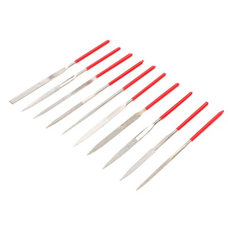 10 stk. båndmøtrik sadel slids pickguard slibning filer sæt Luthier reparationsværktøj til guitar violin