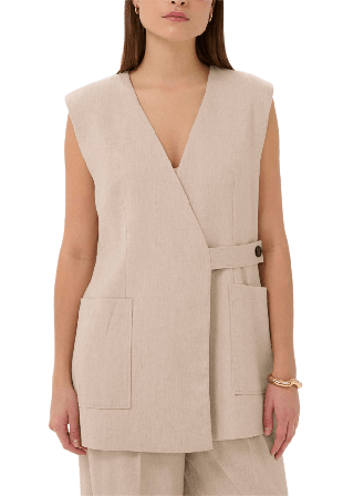 Soaked In Luxury SLSofia Waistcoat Jackor Dam Vit L