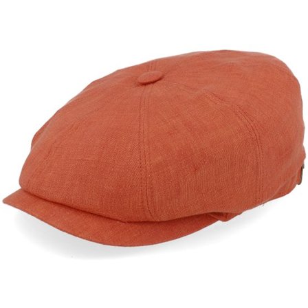 Stetson - Orange flatcap Keps - Hatteras Linen Golden Orange Flat Cap @ Hatstore