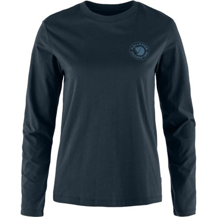 Fjällräven Women's 1960 Logo T-Shirt Top in Dark Navy | Size: Small, Organic Cotton
