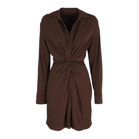 Federica Tosi Federica Tosi Cut-out shirt mini Kjole Brun, Dame