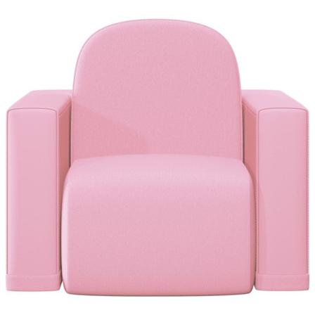 Vidaxl 2-i-1 Barnsoffa Rosa Konstläder Rosa