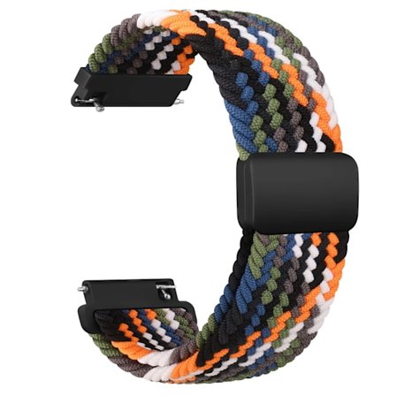 20mm Flätat Solo Loop-armband för Garmin Vivoactive 5/3/3 Music, VivoMove 3/Trend/Sport, Venu SQ/SQ2/2 Plus - Denim