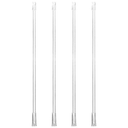 4 stk. Fiberglas Gardiner Tiltstænger Vertikale Gardinstænger Hjemmegardiner Vinduesstænger med krog