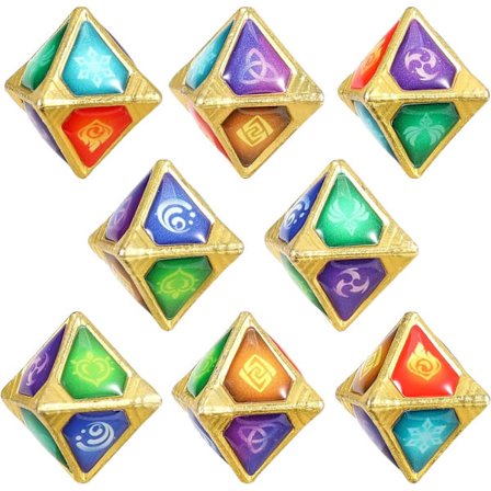 Genshin Impact Genius Invokation TCG Elementär Tärningsspel Leksak