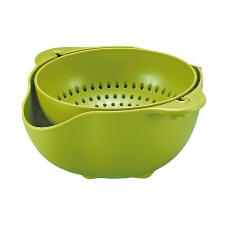 Rotating Colander and Bowl - Green