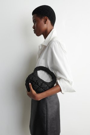 COS Femme Micro Sac Matelassé in Noir