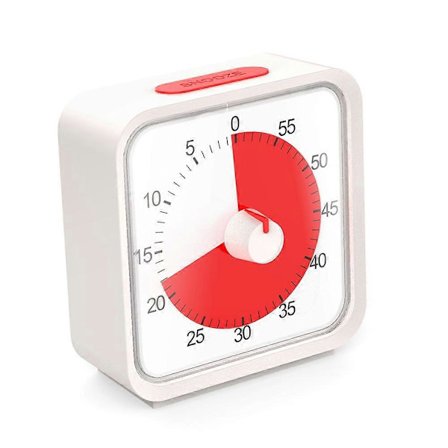 Pomodoro-ajastin keittiöön, ajanhallinnan opiskeluluokan ajastin, 60 minuutin visuaalinen ajastin hiljaisella toiminnalla -A