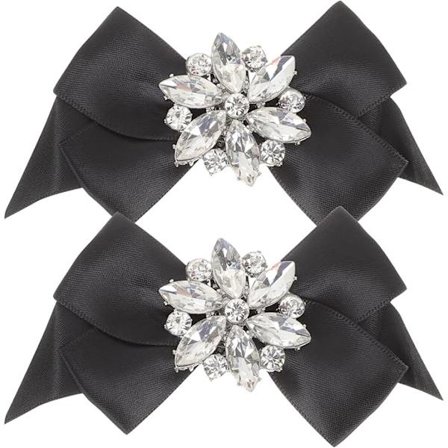 2 stk. krystall sløyfesko klips til kvinner høyhælte sko spenne bryllup brudesko sløyfe avtakbare støvler C