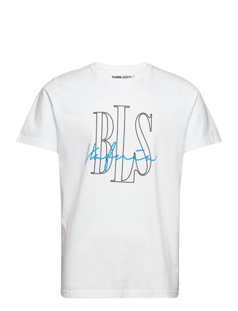 Outline Logo 2 T-Shirt T-shirts Short-sleeved Vit BLS Hafnia