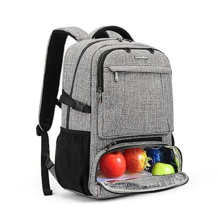 Coolbell Laptop Rygsæk 15,6 Tommer Tasker Multi-funktionel Rejse Frokost Rygsæk Med Isoleret Rum / Usb Port Vandafvisende Vandreture Basketba