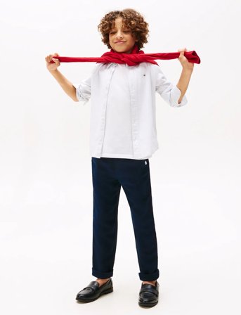 Tommy Hilfiger Linen Viscose Pant - Navy - 128